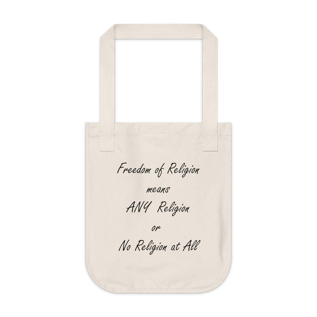 Freedom of Religion Tote – Organic Canvas Bag for All Beliefs
