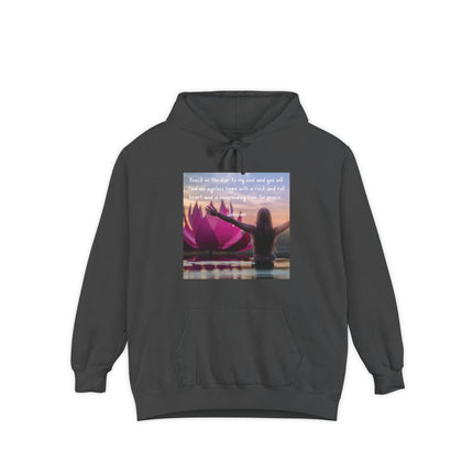 Hoodie — "Knock on the Door to My Soul" Lotus Woman Peace & Rock 'n' Roll Quote