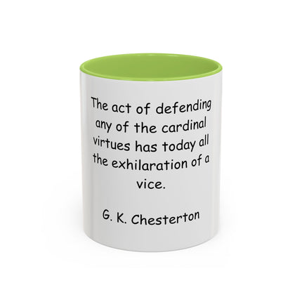 Coffee Mug with G.K. Chesterton Quote – Literary Quote Accent Mug (11/15 oz)