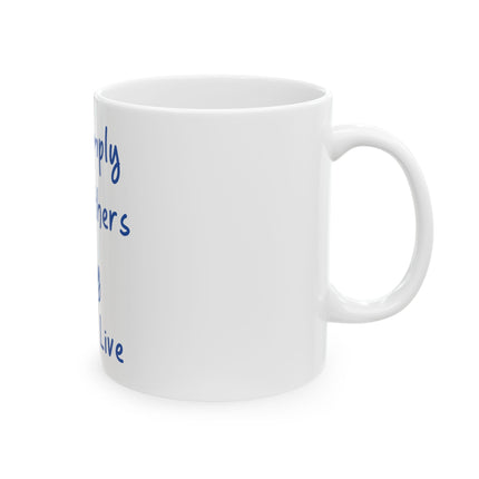 Live Simply Mug – 11oz Ceramic Cup for Conscious Coffee Moments