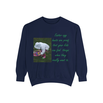 Parenting Humor Sweatshirt – Easter Egg Hunt Edition