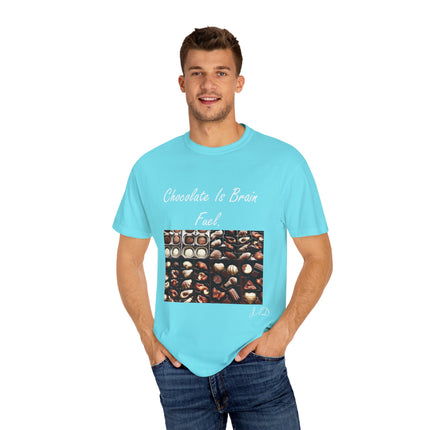 Chocolate Is Brain Fuel Tee – Unisex Garment-Dyed T-Shirt