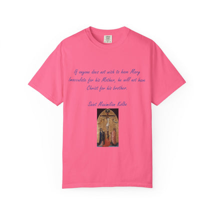Saint Maximilian Kolbe Inspirational T-Shirt - Unisex Garment-Dyed Tee
