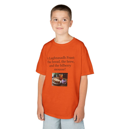 Lughnasadh  Kids Tee — “A Lughnasadh Feast: The bread, the brew, and the bilberry mousse!”