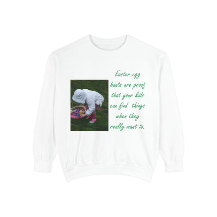 Parenting Humor Sweatshirt – Easter Egg Hunt Edition