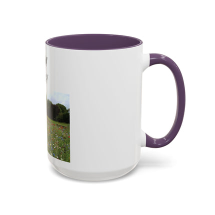 Bloom Wildly Floral Accent Coffee Mug — Inspirational Garden Photo 11/15oz