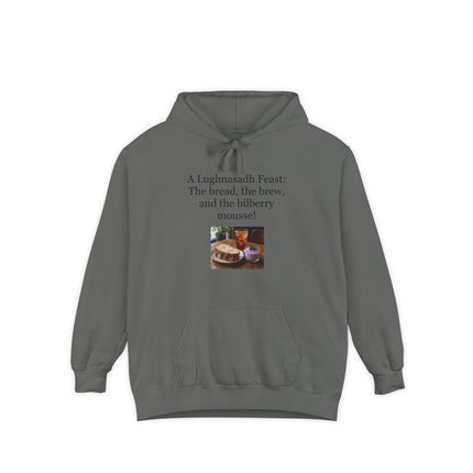 Lughnasadh Feast Hoodie — “A Lughnasadh Feast: The bread, the brew, and the bilberry mousse!”