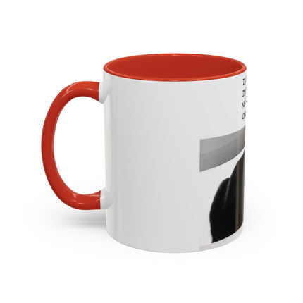 Black Cat Accent Mug – “In the Here In the Now” 11oz Ceramic Cup