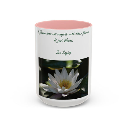 Zen Blossom Coffee Mug - Inspirational Nature Quote - 15oz