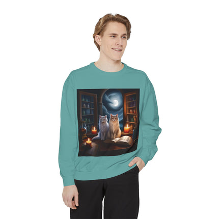 Cozy Cat Sweatshirt – Magical Workshop Design – Unisex Apparel