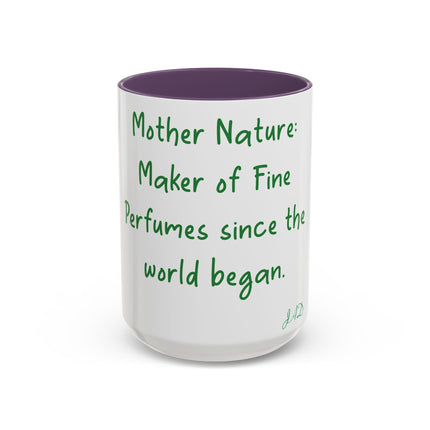 Mother Nature Accent Mug – 15oz Ceramic Cup for Eco Enthusiasts