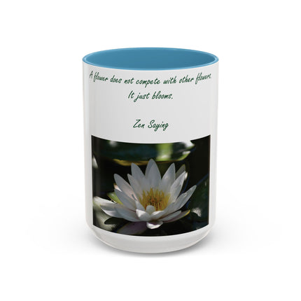Zen Blossom Coffee Mug - Inspirational Nature Quote - 15oz