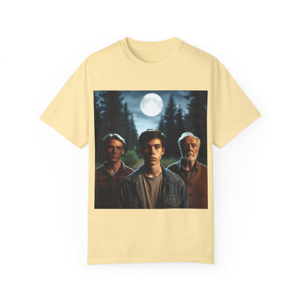 Retro Moonlit Night T-Shirt - Unisex Garment-Dyed Tee for Nature Lovers