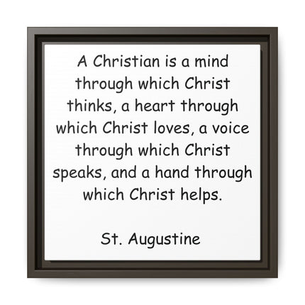 Canvas Wall Art - "A Christian is a mind..." St. Augustine Inspirational Quote (Framed)