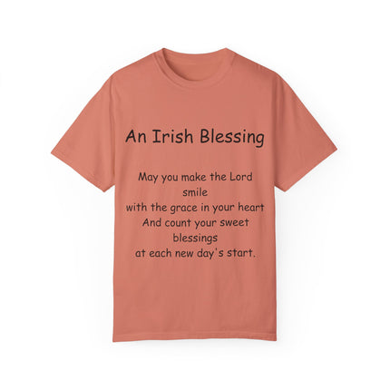 Irish Blessing Tee | Graceful Quote on Soft Garment-Dyed Cotton