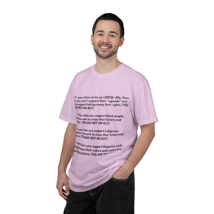 Statement Tee — "You Are Not An Ally" Social Justice Message T-Shirt