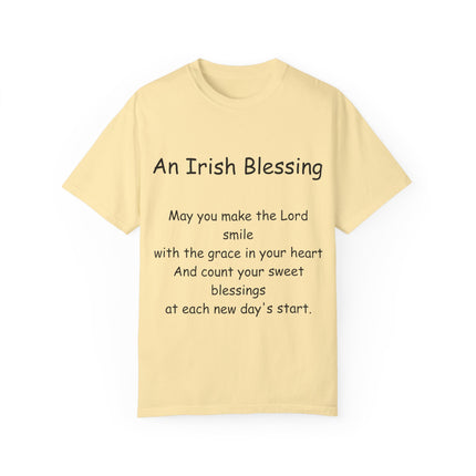 Irish Blessing Tee | Graceful Quote on Soft Garment-Dyed Cotton