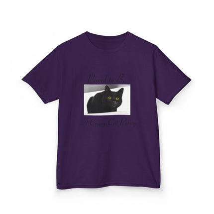 Proud Cat Person Kids Tee – Fun Cotton T-Shirt for Young Cat Lovers