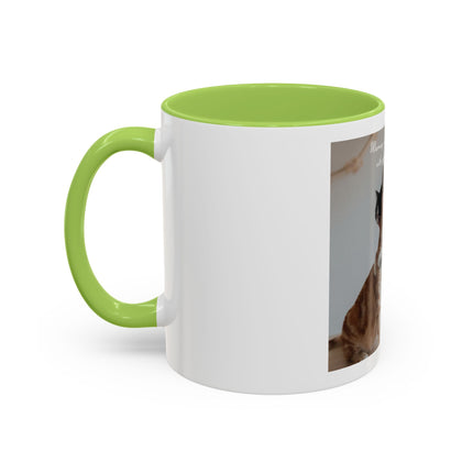 Cat Hug Coffee Mug – "Marriage is an Endless Sleepover" Accent Mug