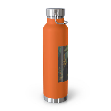 22oz Insulated Bottle — Enchanted Forest Cat & Girl Illustration