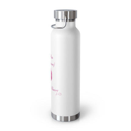 Damask Rose Insulated Bottle - 22oz - Floral Design - Perfect for Nature Lovers
