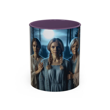 Triple Goddess Accent Mug – 11oz Ceramic Cup for Mystical Women