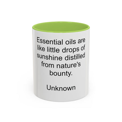 Essential Oils Quote Coffee Mug — “Essential oils are like little drops of sunshine...”