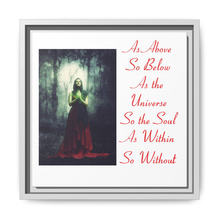 Framed Matte Canvas Art — "As Above So Below" Gothic Mystic Wall Print