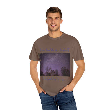 Unisex Starry Night T-Shirt - "I have loved the stars too fondly" Quote