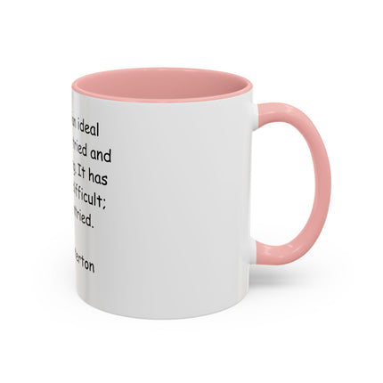 Accent Coffee Mug — "The Christian ideal has not been tried and found wanting" G.K. Chesterton Quote