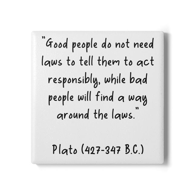 Philosophical Quote Ceramic Coaster - Inspirational Home Decor