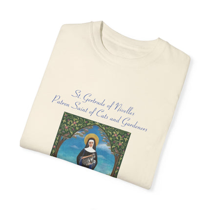 Saint Gertrude Cat Lady Tee – Unisex, Whimsical Design