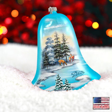 Peaceful Kingdom Bell Glass Ornament by G. DeBrekht - 752-005-2