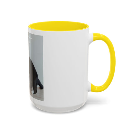 Cat Hug Coffee Mug – "Marriage is an Endless Sleepover" Accent Mug