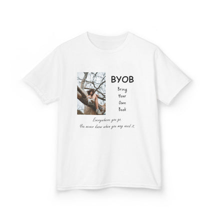 Kids BYOB Tee – “Bring Your Own Book” – Heavy Cotton T-Shirt
