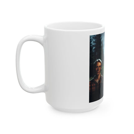 Moonlit Mystery Ceramic Mug — Vintage Trio Forest Scene (11oz, 15oz)