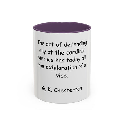 Coffee Mug with G.K. Chesterton Quote – Literary Quote Accent Mug (11/15 oz)