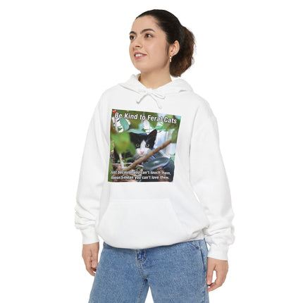 Hoodie — "Be Kind to Feral Cats" Rescue Cat Graphic Hoodie