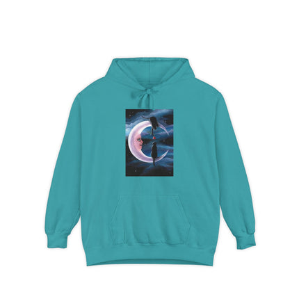 Crescent Moon Black Cats Hoodie — Rose Offering Cat Moon Graphic