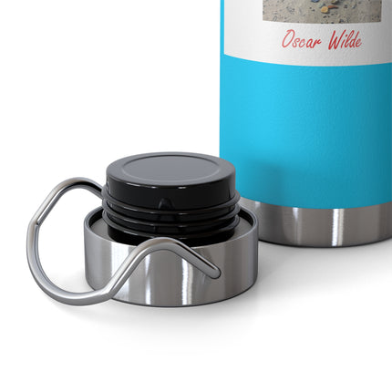 Motivational Copper Insulated Water Bottle - 22oz, Heart Design, Perfect Gift for Loved Ones