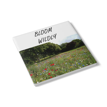 Bloom Wildly Ceramic Coaster - Floral Home Decor for Garden Lovers