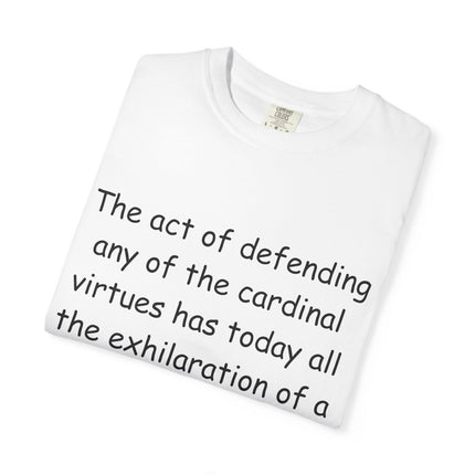 Unisex Statement Tee – “Defending Virtue” Chesterton Quote