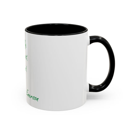 Emerson Quote Coffee Mug — “Be silly. Be honest. Be kind.” Accent Ceramic Mug (11/15oz)