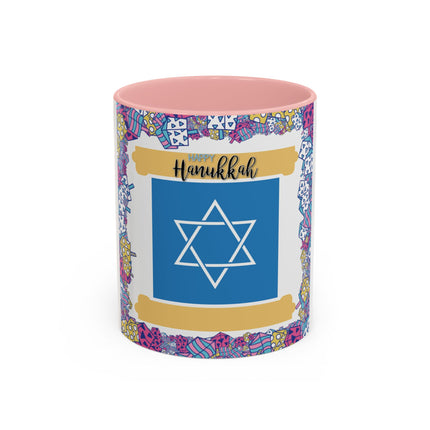 Happy Hanukkah Mug – 11oz Accent Ceramic Cup for Festive Joy