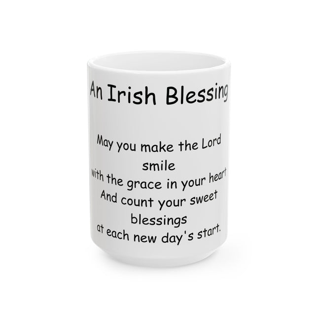 Irish Blessing Ceramic Mug | 15oz Gift of Comfort for Loved Ones