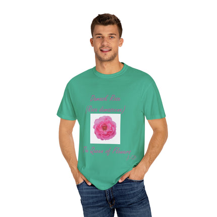Damask Rose Unisex T-shirt - The Queen of Flowers Design