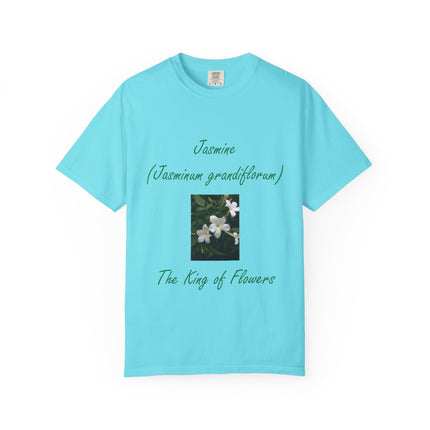 Jasmine Flower Unisex Garment-Dyed T-Shirt - The King of Flowers Design