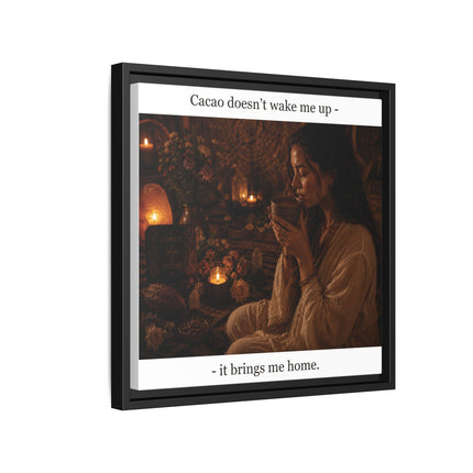 Cacao Brings Me Home Matte Framed Canvas – Cozy Boho Wall Art