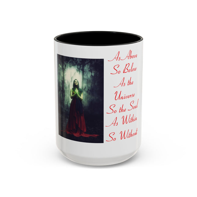 Mystical Accent Mug – “As Above So Below” Wiccan Design, 15oz