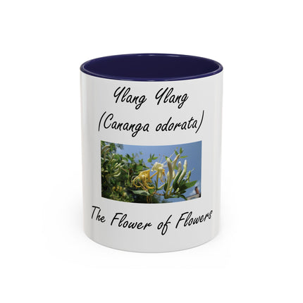 Ylang Ylang Coffee Mug – 11oz “Flower of Flowers” Ceramic Cup